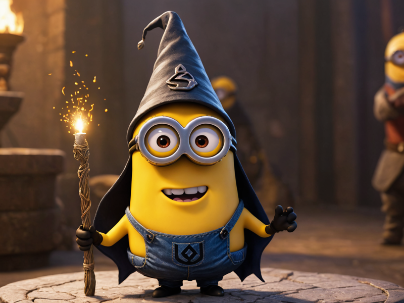 31075995-2198818542-a Minion, dressed like a Sorcerer, cinematic film still.png